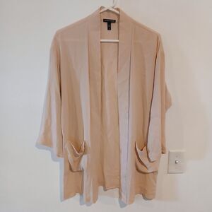 EILEEN FISHER 100% Silk Georgette Crepe Powder Kimono Jacket Sz S Orig.$458